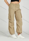 Wholesale Women's Casual Drawstring Flap Pockets Elastic Waist Cargo Pants MT291# - Liuhuamall