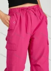 Wholesale Women's Casual Drawstring Flap Pockets High Waist Cargo Pants MT307# - Liuhuamall
