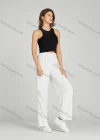 Wholesale Women's Casual Drawstring Elastic Waist Sweat Pants With Patch Pocket MT278# - Liuhuamall