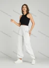 Wholesale Women's Casual Drawstring Elastic Waist Sweat Pants With Patch Pocket MT278# - Liuhuamall