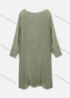 Wholesale Woman's Casual Crew Neck Long Sleeve Splicing Embroidered Floral Print Dress 02# - Liuhuamall
