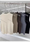 Wholesale Women's Casual Plain Crew Neck Rib-knit Tank Top - Liuhuamall