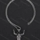Wholesale Stainless Steel Bull Head Carved Necklace SP0858# Silver Clothing Wholesale Market Liuhua