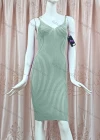 Wholesale Women's Casual Ruched V Neck Plain Cami Dress - Liuhuamall