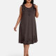 Women's Plus Size Elegant Scoop Neck Sleeveless Embroidery Knee Length Tank Dress 13# Clothing Wholesale Market -LIUHUA