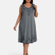 Women's Plus Size Elegant Scoop Neck Sleeveless Embroidery Knee Length Tank Dress 14# Clothing Wholesale Market -LIUHUA