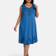 Women's Plus Size Elegant Scoop Neck Sleeveless Embroidery Knee Length Tank Dress 15# Clothing Wholesale Market -LIUHUA