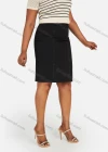 Wholesale Women's Plus Size Rhinestone Elegant High Waist Plain Business Knee Length Straight Skirt - Liuhuamall