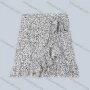Wholesale Women's Ruffle Trim Dalmatian Print Mini Skirt preview