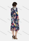 Wholesale Women's Vintage Long Sleeve Button Down Floral Print Shirt Dress With Belt - Liuhuamall