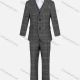 Wholesale Kid's Formal Lapel Pockets Plaid Print Single Breasted Blazer & Vest & Pant 3 Pieces Suit Set 31965-1# Gray Clothing Wholesale Market Liuhua
