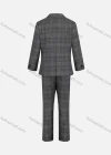 Wholesale Kid's Formal Lapel Pockets Plaid Print Single Breasted Blazer & Vest & Pant 3 Pieces Suit Set 31965-1# - Liuhuamall