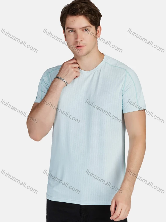 Wholesale Men's Athletic Sporty Breathable Plain Round Neck Short Sleeve Tee 206#, Guangzhou Clothing Wholesale Market & Suppliers - LIUHUAMALL, Men