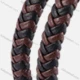 Wholesale Microfiber Leather Stainless Steel Button Buckle Bracelet SP0498J# Coffee & Black Clothing Wholesale Market Liuhua