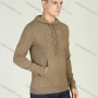 Wholesale Men's Plain Knitting Kangaroo Pocket Drawstring Sweater Hoodie preview
