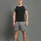 Wholesale Men's Plain Athletic Workout Elastic Waist Shorts 12019# Gray Clothing Wholesale Market Liuhua
