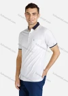Wholesale Men's Striped Trim Patch Pocket Short Sleeve Polo Shirt - Liuhuamall