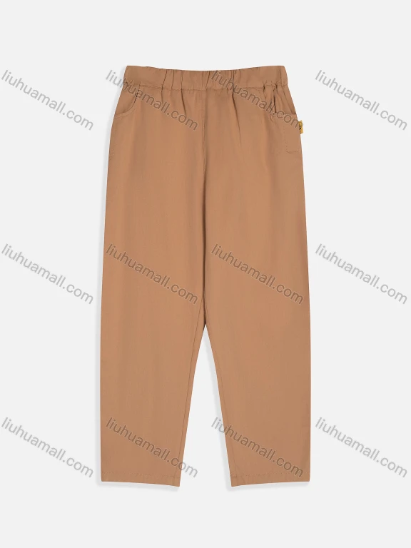 Wholesale Kid's Casual Plain Slant Pockets Elastic Waist Pants MB21BK496#