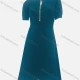 Wholesale Women's Elegant Plain Crew Neck Short Sleeve Pearl Decor High Waist Midi Dress 5# Clothing Wholesale Market Liuhua