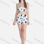 Wholesale Women's Lounge Cow Print Adjustable Straps Crop Cami Tops & Shorts 2 Piece Set Pajama Suit preview