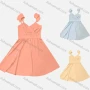 Wholesale Women's Casual Plain Cold Shoulder Wrap V Neck Ruffle Sleeve Midi Dress preview