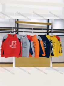 Wholesale Boys Round Neck Long Sleeves Large Letter Print Sweatshirt, LIUHUA CLOTHING WHOLESALE