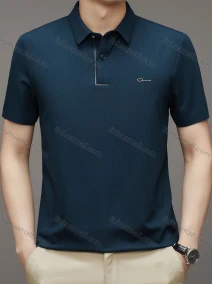 Wholesale Men's Casual Breathable Collared Short Sleeve Plain Polo Shirt 23131#, LIUHUA CLOTHING WHOLESALE