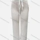 Wholesale Women's Vacation Plain Hollow Out Drawstring High Waist Cover Up Pants 3035# White Clothing Wholesale Market Liuhua