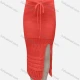 Wholesale Women's Casual Plain Elastic Waist Hollow Out Split Hem Drawstring Midi Skirt 3038# 520# Clothing Wholesale Market Liuhua