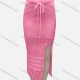 Wholesale Women's Casual Plain Elastic Waist Hollow Out Split Hem Drawstring Midi Skirt 3038# 523# Clothing Wholesale Market Liuhua