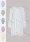 Wholesale Women's Causal V-Neck Long Sleeve Ruffle Trims Short Dress - Liuhuamall