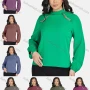 Wholesale Women's Casual Stand Collar Long Sleeve Plain Blouse preview