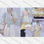 Wholesale Women's Casual Tie Neck Half Sleeve Plain Blouse preview