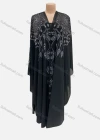 Wholesale Women's Muslim Islamic Glamorous Folk Art Beaded Arabic Dubai Rhinestone Cover Up Kaftan Dress - Liuhuamall