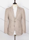 Wholesale Men's Formal Lapel Long Sleeve Two Buttons Flap Pockets Plaid Blazer Jackets - Liuhuamall