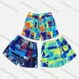 Wholesale Men's Casual Artistic Splash Print Drawstring Beach Shorts 866# preview