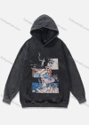 Wholesale Men's Fashion 100%Cotton Graphic Distressed Long Sleeve Hoodie Pullover Sweatshirt SML28# - Liuhuamall