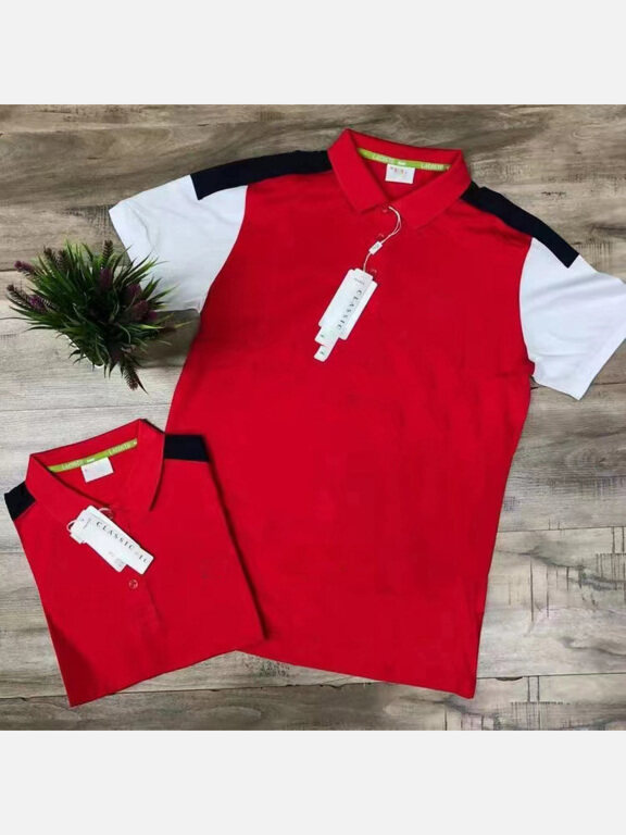 Men's Casual Collared Short Sleeve Striped Polo Shirt & Shorts 2 Pieces Set, Clothing Wholesale Market -LIUHUA, MEN, Clothing-Sets