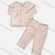 Wholesale Baby's Unisex Cute Patch Pocket Button Down Cartoon Cardigan & Pants 2-piece Set Apricot Wholesale Clothing Market & Suppliers -LIUHUAMALL