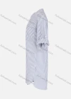 Wholesale Women's Casual Notched Neck Rolled Sleeve Button Down Striped Shirt Dress - Liuhuamall