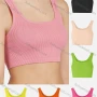 Wholesale Women's Casual Plain Ribbed Slim Fit Crop Tank Top E133# preview