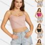 Wholesale Women's Casual Spaghetti Strap Plain Slim Fit Crop Tank Top 7175# preview