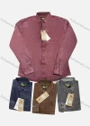 Wholesale Men's Casual Collared Long Sleeve Plain Button Down Denim Shirt - Liuhuamall
