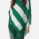 Women's Casual Turtleneck Half Sleeve Scarf Hem Striped Knit Cape 2981# 549# Clothing Wholesale Market -LIUHUA