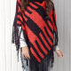 Women's Casual Turtleneck Half Sleeve Scarf Hem Striped Knit Cape 2985# 520# Clothing Wholesale Market -LIUHUA