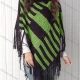 Wholesale Women's Casual Turtleneck Half Sleeve Scarf Hem Striped Knit Cape 2985# 551# Clothing Wholesale Market Liuhua