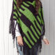 Women's Casual Turtleneck Half Sleeve Scarf Hem Striped Knit Cape 2985# 551# Clothing Wholesale Market -LIUHUA