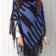 Women's Casual Turtleneck Half Sleeve Scarf Hem Striped Knit Cape 2985# 560# Clothing Wholesale Market -LIUHUA