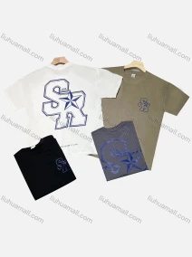 Wholesale Men's Casual Round Neck Short Sleeve Letter T-shirt, LIUHUA CLOTHING WHOLESALE