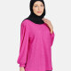 Women's Casual Plain Long Sleeve Blouse Deep Pink Clothing Wholesale Market -LIUHUA